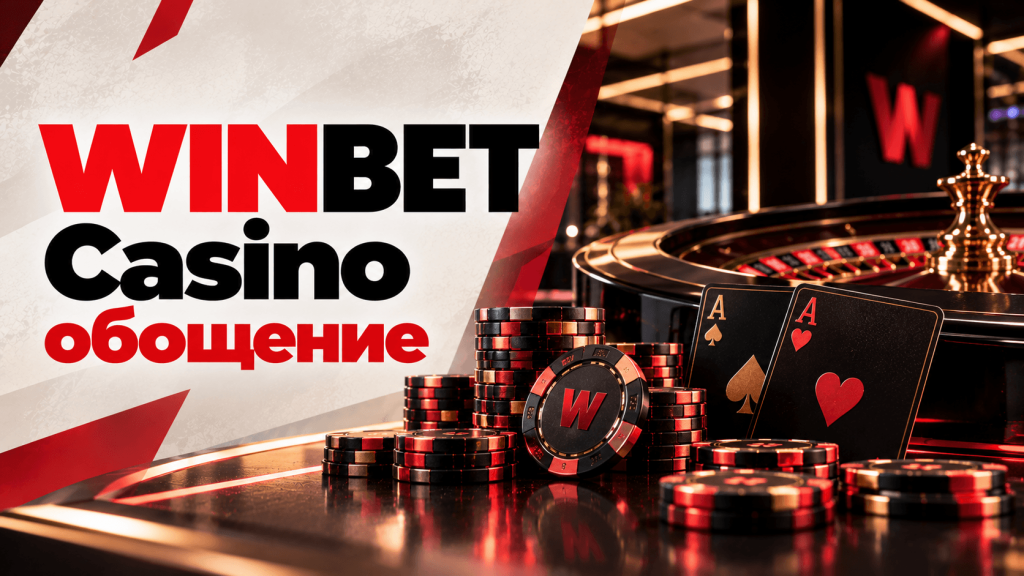 Winbet Casino obobshtenie | Efbet 365 Promotional banner for WINBET Casino with stacked poker chips, a roulette wheel, and two Ace cards (A♠ and A♥).